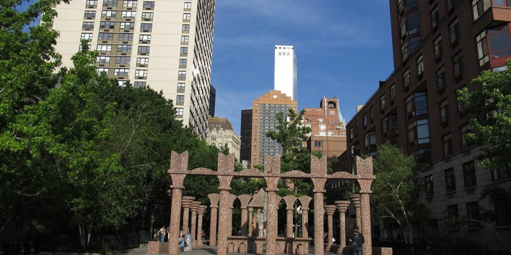Residential buildings in Battery Park City, lower Manhattan