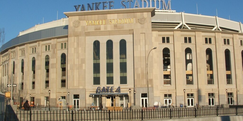 Exterior view of Yankee Stadium in the Bronx, New York